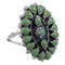 Turquoise Needlepoint Sterling Silver Ring Size 8 FX92789
